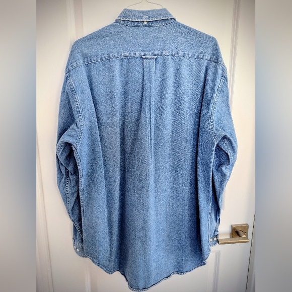 Vintage 90's Norsport Denim Shirt For Men Size Large Tall, Excellent Condition! - Picture 5 of 12